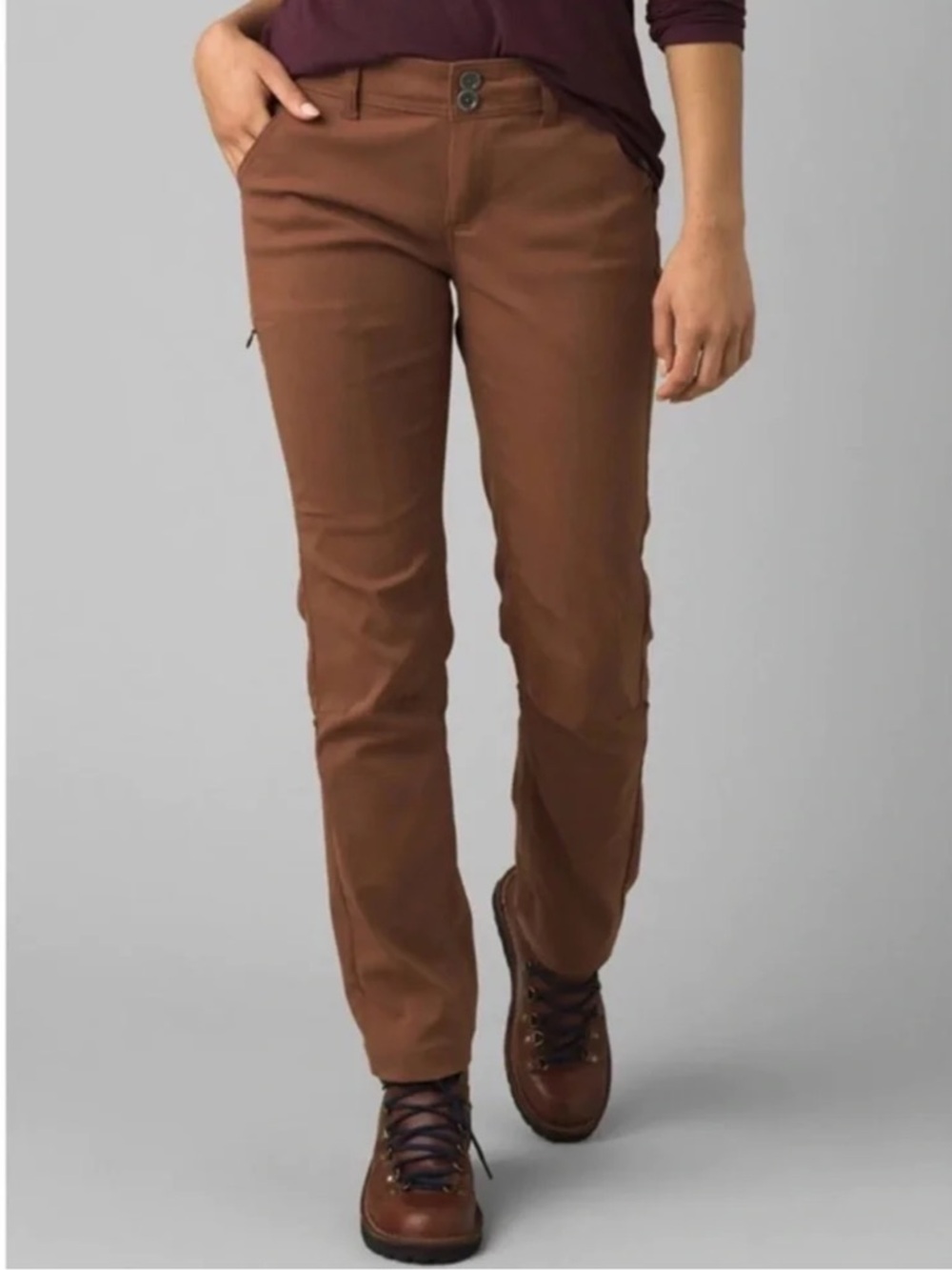 Prana Halle Straight Leg Trouser Hiking Outdoor Pant Flax Brown Women’s